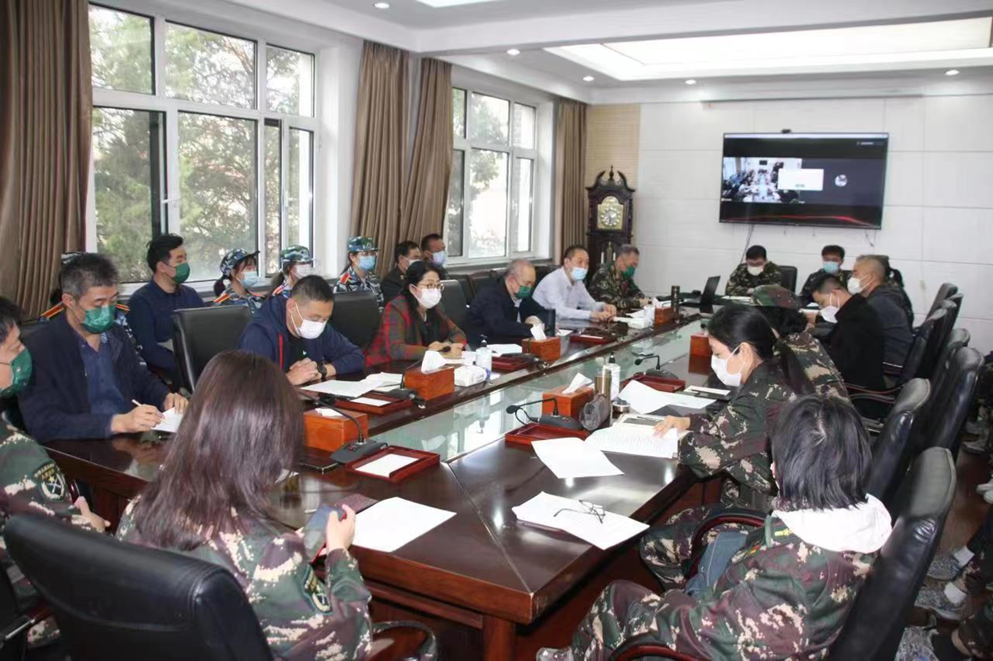 学校在涿州校区开展突发疫情应急演练