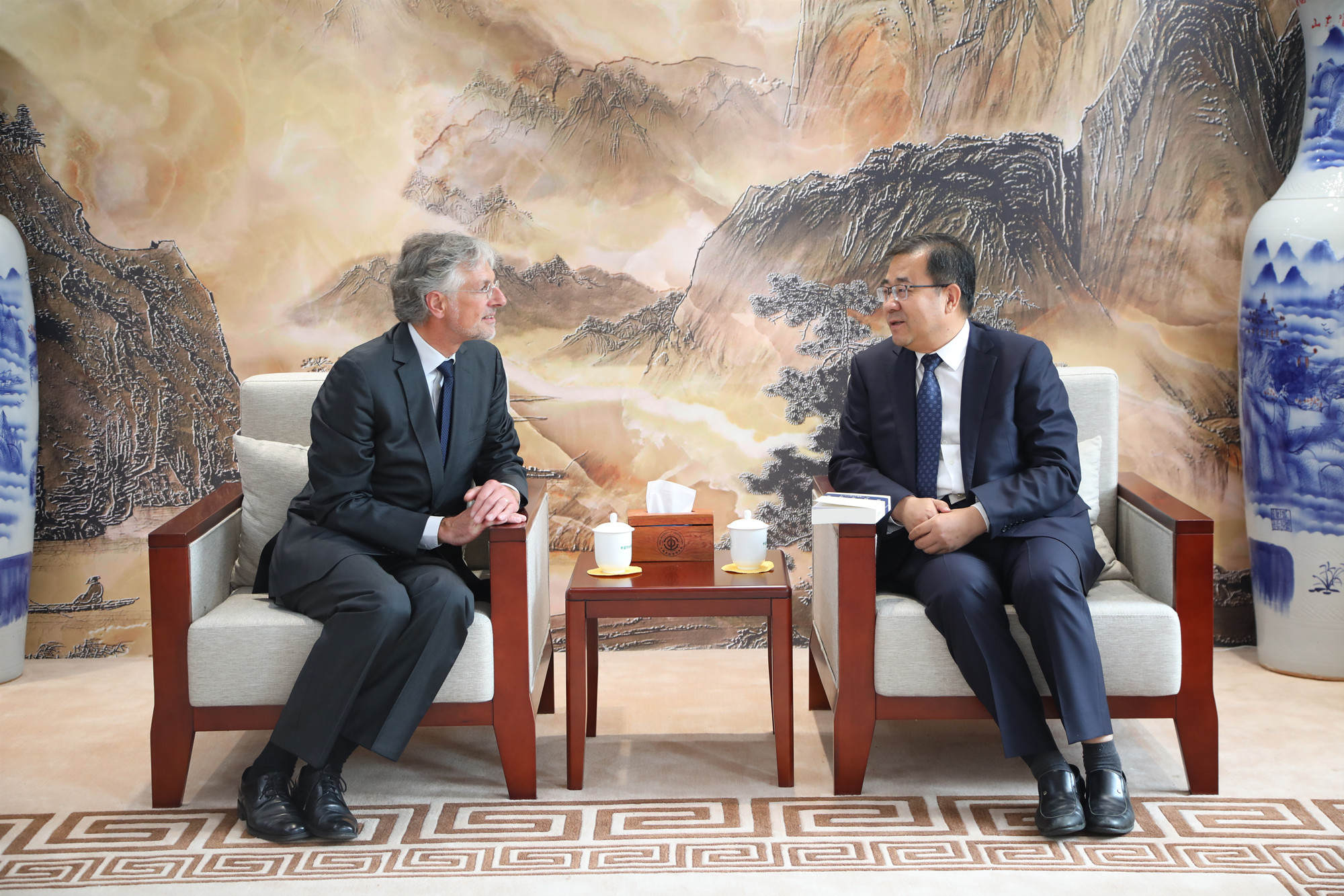 刘向兵书记会见著名劳动法学者瓦尔特曼教授